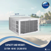 Lloyd 2.0 Ton Window Air Conditioner (AC),  5 Star Rating 21,300 BTU, GOW24B41TQCL